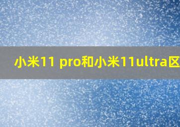 小米11 pro和小米11ultra区别